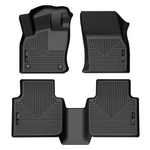 Volkswagen Tiguan Floor Mats - Front + Rear - Husky Liners - WeatherBeater - Black - `18-`22